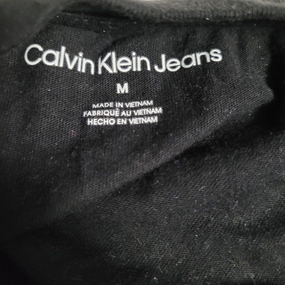 Calvin Klein Women's Black Long Sleeve T-Shirt – Size M – Front Logo - Picture 6 of 7